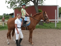 Dressage Clinic at RandM.  Sami on MissyD