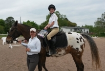 Emma on Kasey at Dressage Clinic