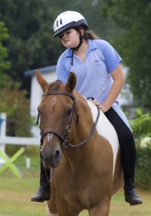 Dana bareback on her lease horse Chief