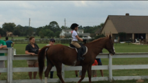 Ashlyn in her first competition, riding Splash in the Walk Class.