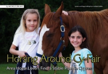 Splash and two of our young riders in the magazine article